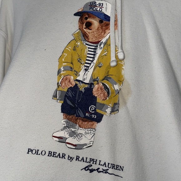 Polo by Ralph Lauren White Hoodie with Polo Bear Design - Picture 2 of 4